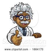 Vector Illustration of Scientist Character Sign Thumbs up by AtStockIllustration