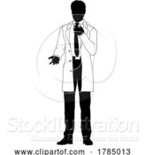 Vector Illustration of Scientist Engineer Inspector Guy Silhouette Person by AtStockIllustration