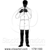 Vector Illustration of Scientist Engineer Inspector Guy Silhouette Person by AtStockIllustration