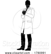 Vector Illustration of Scientist Engineer Professor Guy Silhouette Person by AtStockIllustration