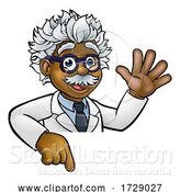 Vector Illustration of Scientist Professor Pointing at Sign by AtStockIllustration