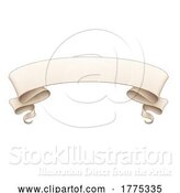 Vector Illustration of Scroll Banner Rolled up Paper Parchment Ribbon by AtStockIllustration