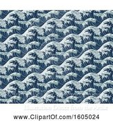 Vector Illustration of Seamless Pattern of Japanese Great Waves by AtStockIllustration