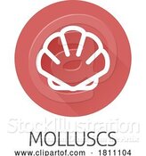 Vector Illustration of Seashell Shell Clam Mollusc Seafood Food Icon by AtStockIllustration