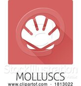 Vector Illustration of Seashell Shell Clam Mollusc Seafood Food Icon by AtStockIllustration