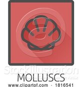 Vector Illustration of Seashell Shell Clam Mollusc Seafood Food Icon by AtStockIllustration