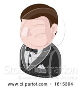 Vector Illustration of Secret Agent Guy Avatar People Icon by AtStockIllustration