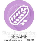 Vector Illustration of Sesame Seed Capsule Pod Food Allergen Icon Concept by AtStockIllustration