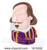 Vector Illustration of Shakespeare Guy Avatar People Icon by AtStockIllustration