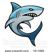 Vector Illustration of Shark Icon Mascot Illustration Concept by AtStockIllustration