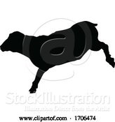 Vector Illustration of Sheep or Lamb Farm Animal in Silhouette by AtStockIllustration