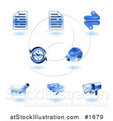 Vector Illustration of Shiny Blue Browser Icons by AtStockIllustration