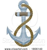 Vector Illustration of Ship Anchor Boat Rope Nautical Illustration by AtStockIllustration