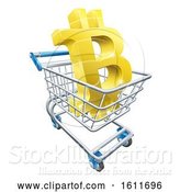 Vector Illustration of Shopping Cart Bitcoin Concept by AtStockIllustration