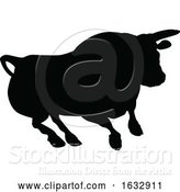 Vector Illustration of Silhouette Bull by AtStockIllustration