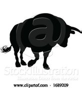 Vector Illustration of Silhouette Bull by AtStockIllustration