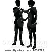 Vector Illustration of Silhouette Business People by AtStockIllustration