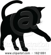 Vector Illustration of Silhouette Cat Pet Animal by AtStockIllustration