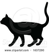 Vector Illustration of Silhouette Cat Pet Animal by AtStockIllustration