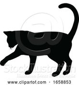 Vector Illustration of Silhouette Cat Pet Animal by AtStockIllustration