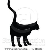 Vector Illustration of Silhouette Cat Pet Animal by AtStockIllustration