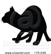 Vector Illustration of Silhouette Cat Pet Animal by AtStockIllustration