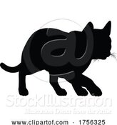 Vector Illustration of Silhouette Cat Pet Animal by AtStockIllustration