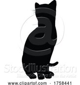 Vector Illustration of Silhouette Cat Pet Animal by AtStockIllustration