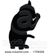 Vector Illustration of Silhouette Cat Pet Animal by AtStockIllustration