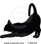 Vector Illustration of Silhouette Cat Pet Animal by AtStockIllustration