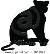 Vector Illustration of Silhouette Lion by AtStockIllustration