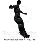 Vector Illustration of Silhouette Skater Skateboarder by AtStockIllustration