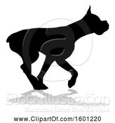 Vector Illustration of Silhouetted Boxer Dog by AtStockIllustration