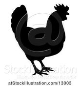 Vector Illustration of Silhouetted Chicken by AtStockIllustration