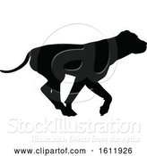 Vector Illustration of Silhouetted Dog by AtStockIllustration