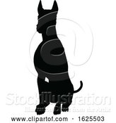 Vector Illustration of Silhouetted Dog by AtStockIllustration