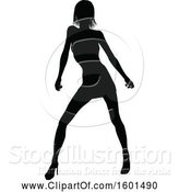 Vector Illustration of Silhouetted Female Dancer in Heels by AtStockIllustration