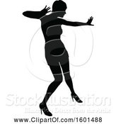 Vector Illustration of Silhouetted Female Dancer in Heels by AtStockIllustration