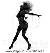 Vector Illustration of Silhouetted Female Dancer in Heels by AtStockIllustration