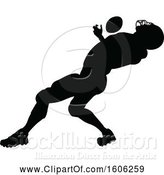 Vector Illustration of Silhouetted Football Player by AtStockIllustration
