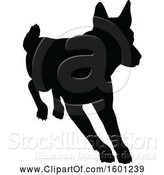 Vector Illustration of Silhouetted German Shepherd Dog by AtStockIllustration