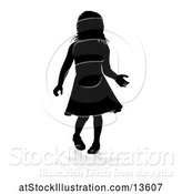 Vector Illustration of Silhouetted Girl with a Reflection or Shadow, on a White Background by AtStockIllustration