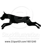 Vector Illustration of Silhouetted Great Dane Dog by AtStockIllustration