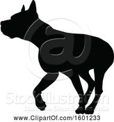 Vector Illustration of Silhouetted Great Dane Dog by AtStockIllustration