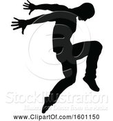 Vector Illustration of Silhouetted Male Dancer by AtStockIllustration