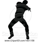 Vector Illustration of Silhouetted Male Dancer by AtStockIllustration