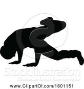 Vector Illustration of Silhouetted Male Dancer by AtStockIllustration