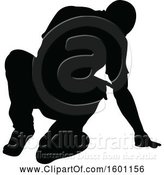 Vector Illustration of Silhouetted Male Dancer by AtStockIllustration