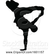 Vector Illustration of Silhouetted Male Dancer by AtStockIllustration