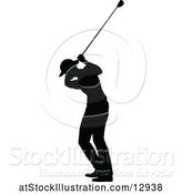 Vector Illustration of Silhouetted Male Golfer by AtStockIllustration